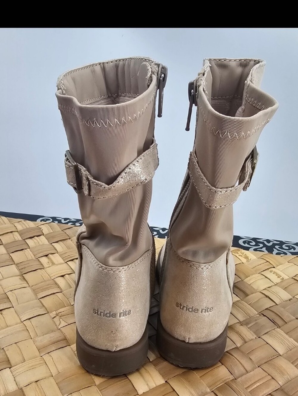 Stride Rite Tan Riding Boots Size 7.5W - Picture 9 of 12